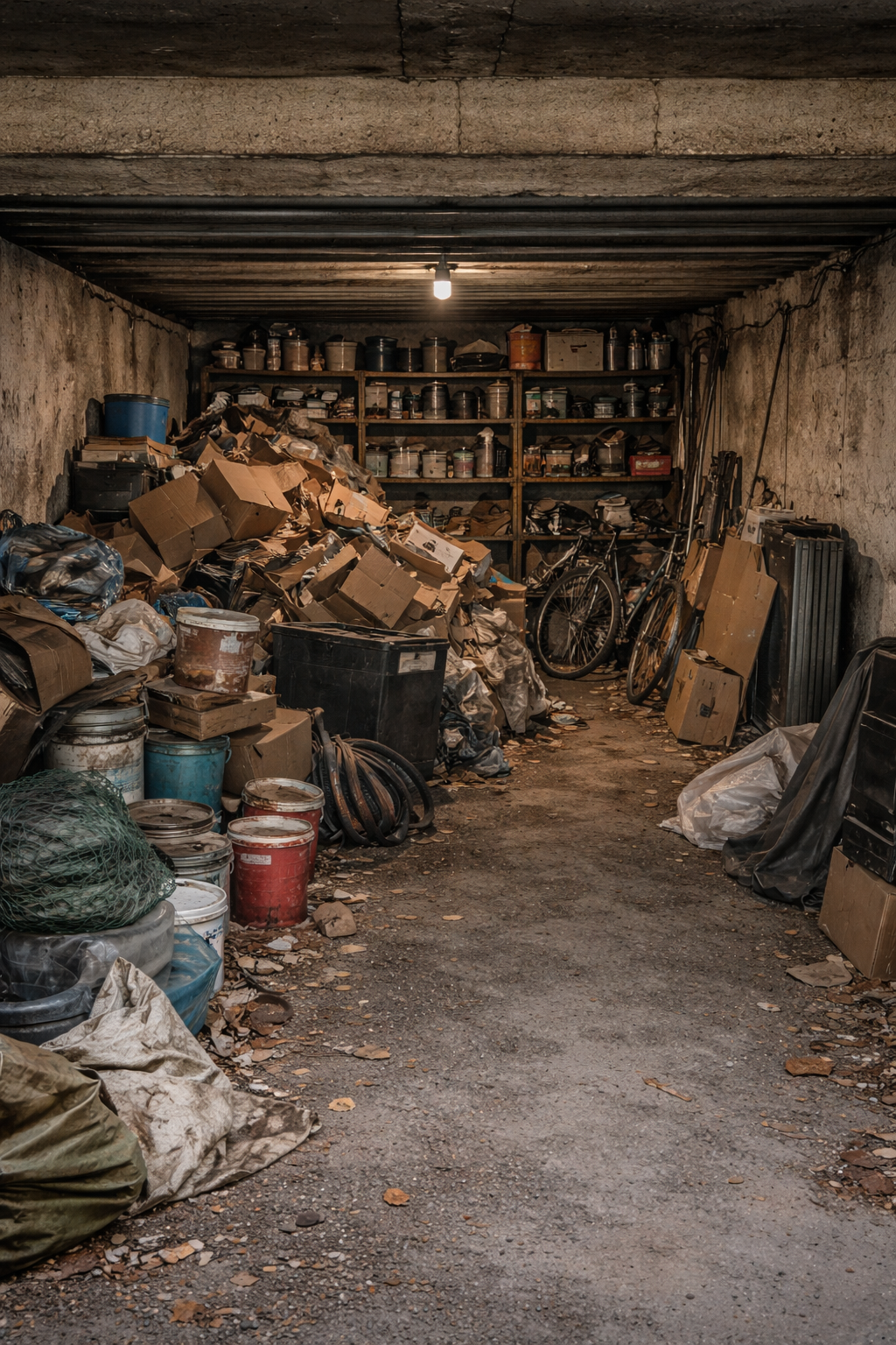garage encombré avant débarras à Lattes